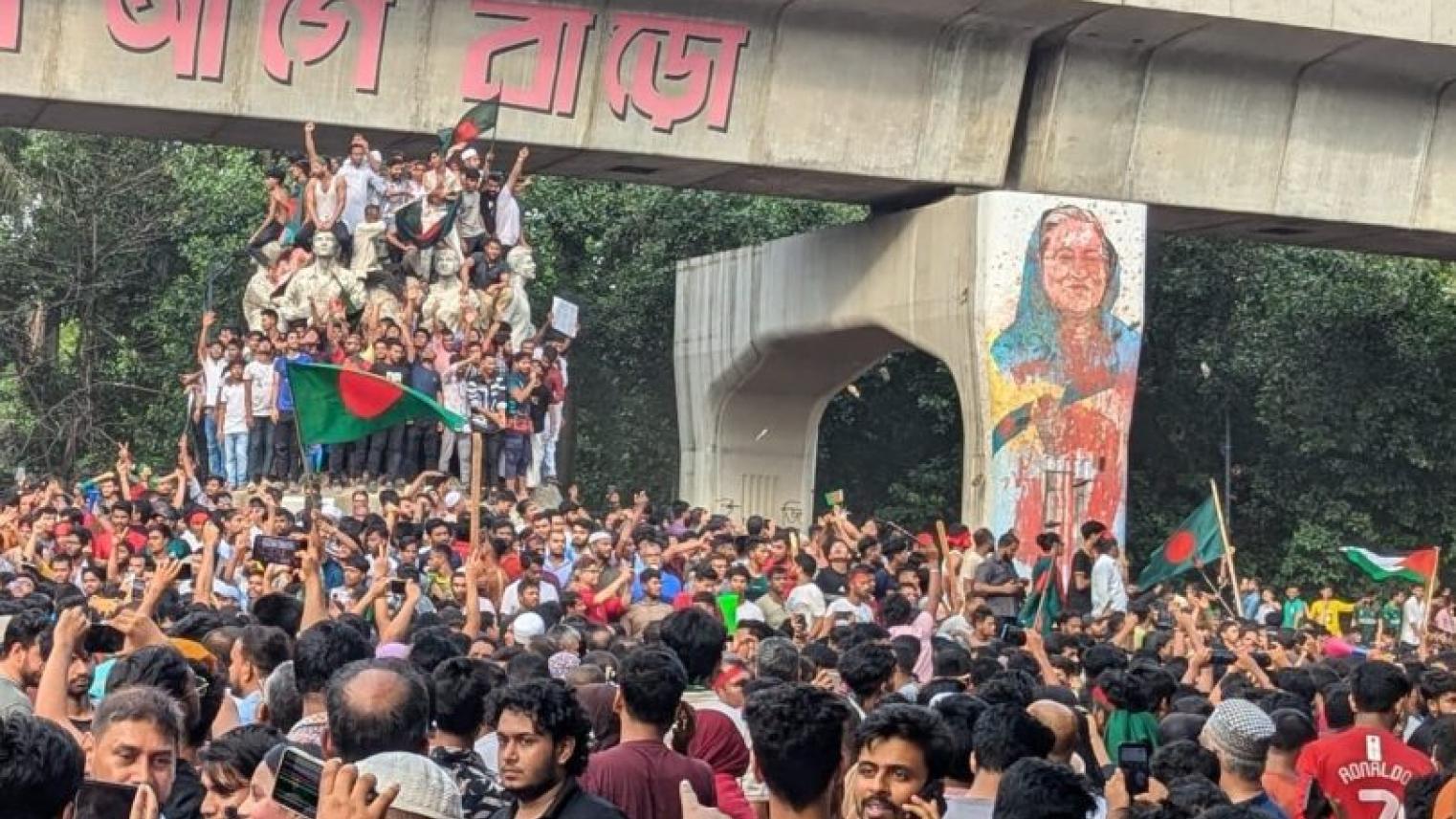Student protests in Bangladesh's capital city, Dhaka (Nur A Alam Nuhas/The Daily Campus) Student protests in Bangladesh's capital city, Dhaka (Nur A Alam Nuhas/The Daily Campus)