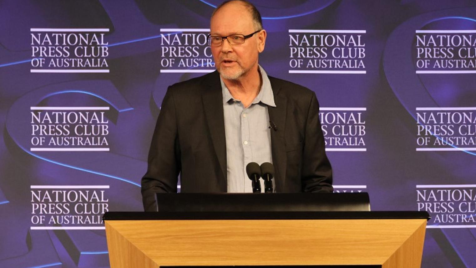 Professor Quentin Grafton at the National Press Club